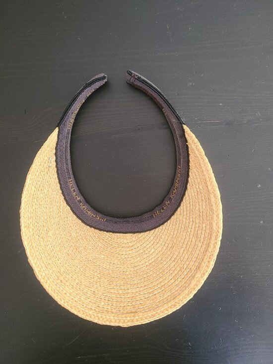 Helen Kaminski Bianca Visor Hat Black Stripe